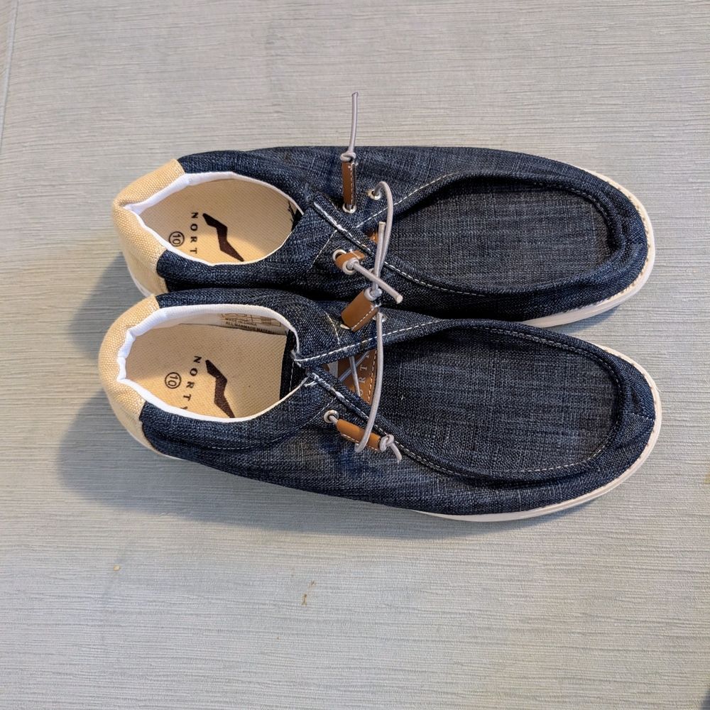 NORTY - Mens Slip On Lace Up Low Top Boat Loafer Comfortable & Lightweight Shoe